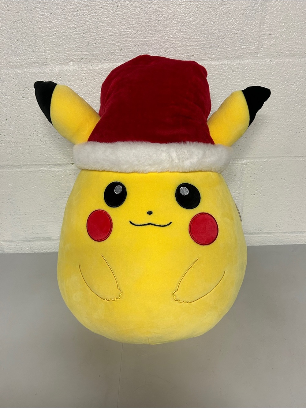 Large Pokémon squishmallow Christmas Santa hat pikachu